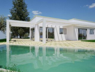 Splendida villa con piscina vista mare da realizzare, con Guest House già pronta