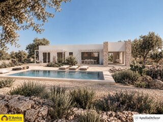 Modern Villa with a Pool and Trullo in Carovigno